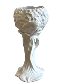 VINTAGE WHITE ITALIAN CERAMIC JARDINIERE