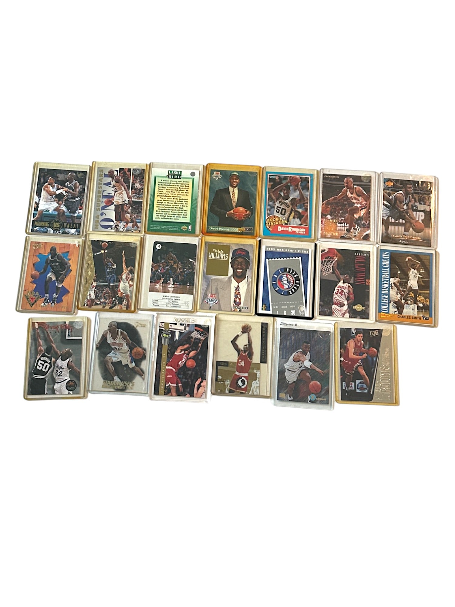 LARGE LOT OF 1990's NBA STAR PLAYER TRADING CARDS: Mostly 1990's NBA Star & Rookie Upper Deck, Topps & More Trading Cards. Total Weight 1 lb.