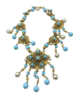 LARGE VINTAGE RUNWAY COSTUME NECKLACE