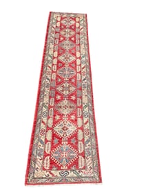 HAND KNOTTED GHAZNI AFGHAN RUNNER