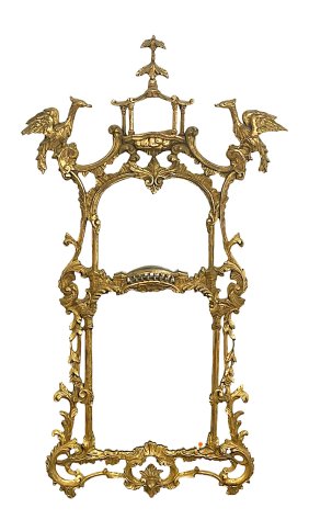 LARGE ITALIAN CARVED FLORENTINE CHINOISERIE MIRROR