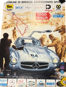 1994 MILLE MIGLIA ENZO NASO MERCEDES POSTER & 60 YEARS OFFICIAL EVENT POSTER