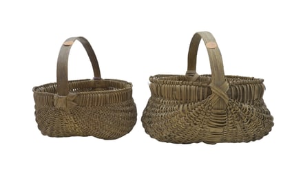 4 ANTIQUE AMERICAN SPLINT NEW ENGLAND BASKETS