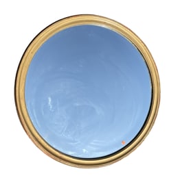 ANTIQUE ROUND PAINTED MAPLE MIRROR