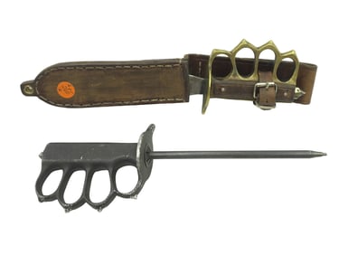 2 WWI TRENCH KNIVES