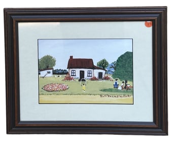 RUTH RUSSELL WILLIAMS (1931-2010) FOLK ART PRINT