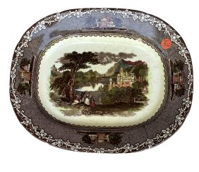 ANTIQUE STAFFORDSHIRE POTTERY JENNY LIND PLATTER