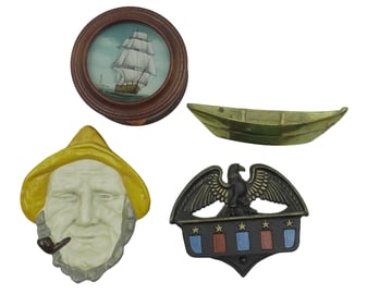 LOT OF VINTAGE BRASS AND TRINKET BOX - 4 PIECES