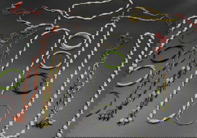 VINTAGE TIBETAN GLASS PRAYER BEADS & BANGLES