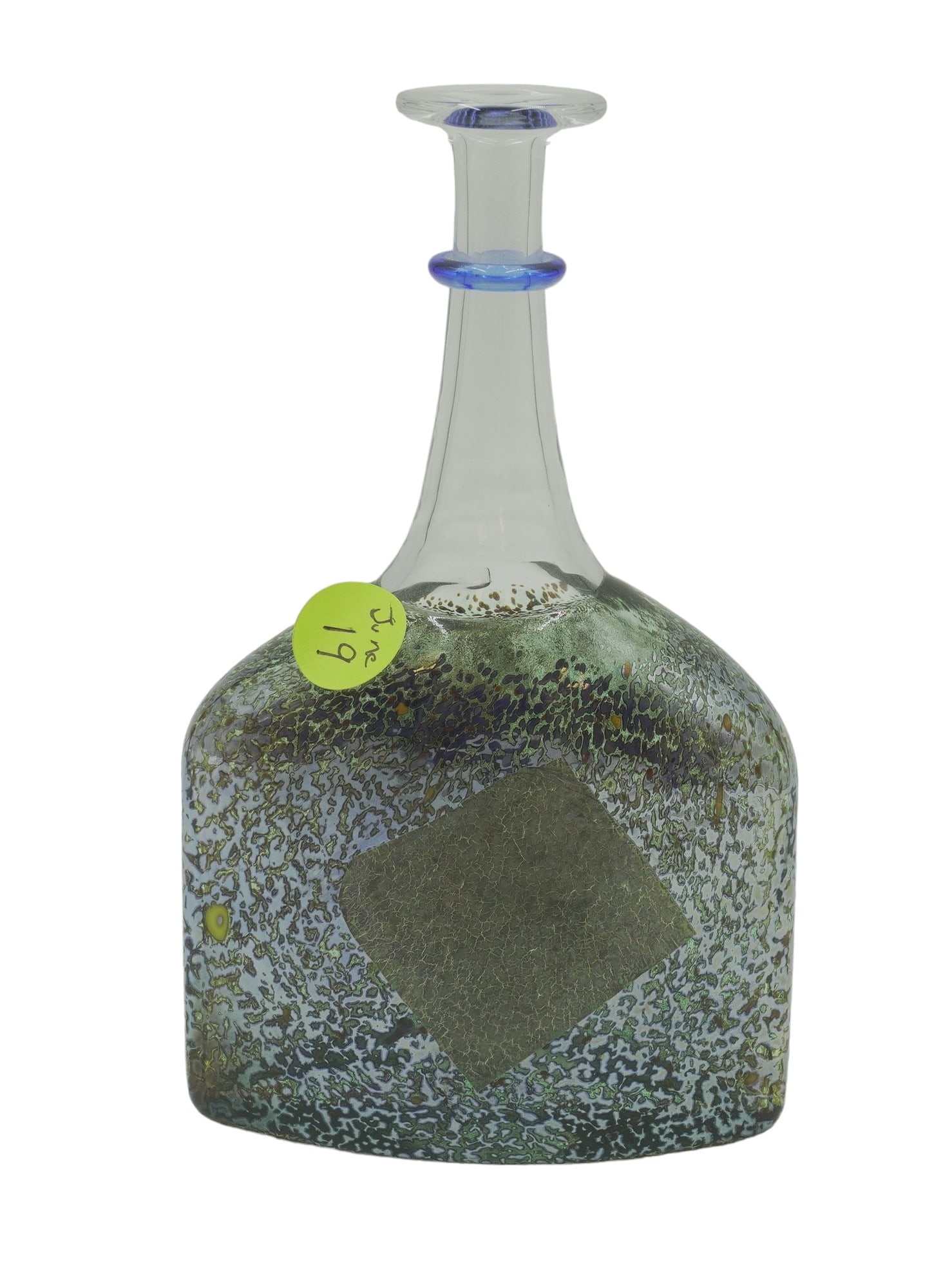 BERTIL VALLIEN FOR KOSTA BODA SATELLITE VASE: Bertil Vallien for Kosta Boda signed Satellite Art Glass Vase 4"x1.5"x6.75". Weight 14 oz. Bertil Vallien is by far the most internationally celebrated glass artist and designer in Sweden. He has rece