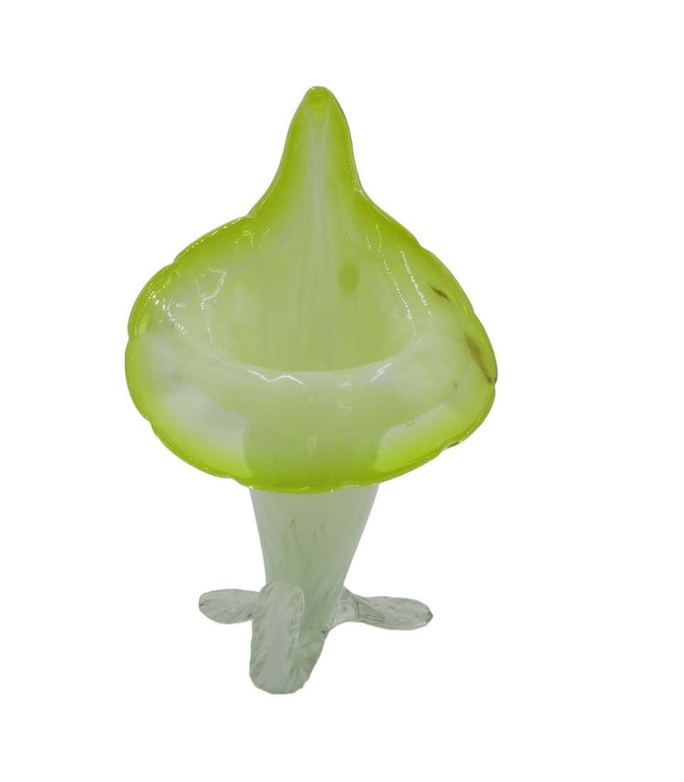 VINTAGE MURANO BLOWN ART GLASS CORNUCOPIA VASE (1 of 6)