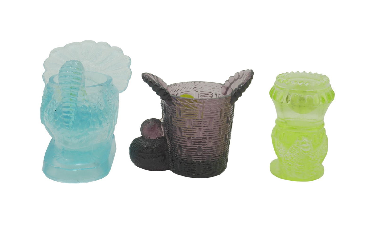 3 VINTAGE TOOTHPICK HOLDERS TURKEY, CHICK, BIRD (1 of 5)