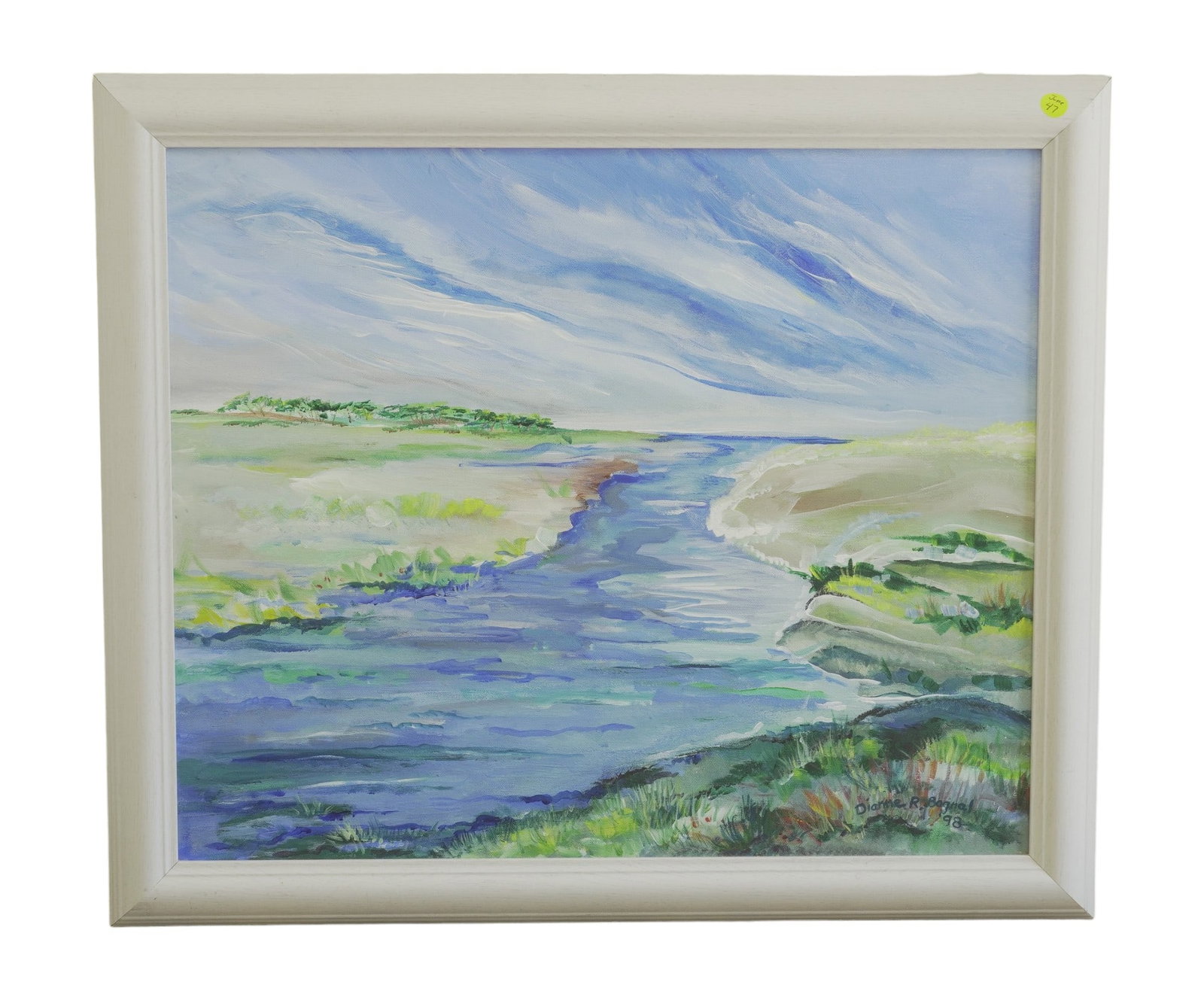 DIANNE BAGNAL SC IMPRESSIONIST PAINTING: Dianne Bagnal Lowcountry Impressionist Painting on Canvas. Professionally framed. In frame measures 27"x23.5"x1.25". Weight 3 lbs 12 oz. The former Coordinator of Art Education at Converse College, Di