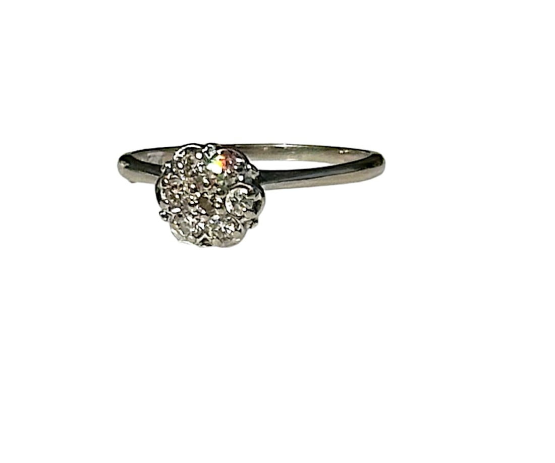 LADIES ESTATE 14K DIAMOND RING SIZE 8 1/2 (1 of 4)