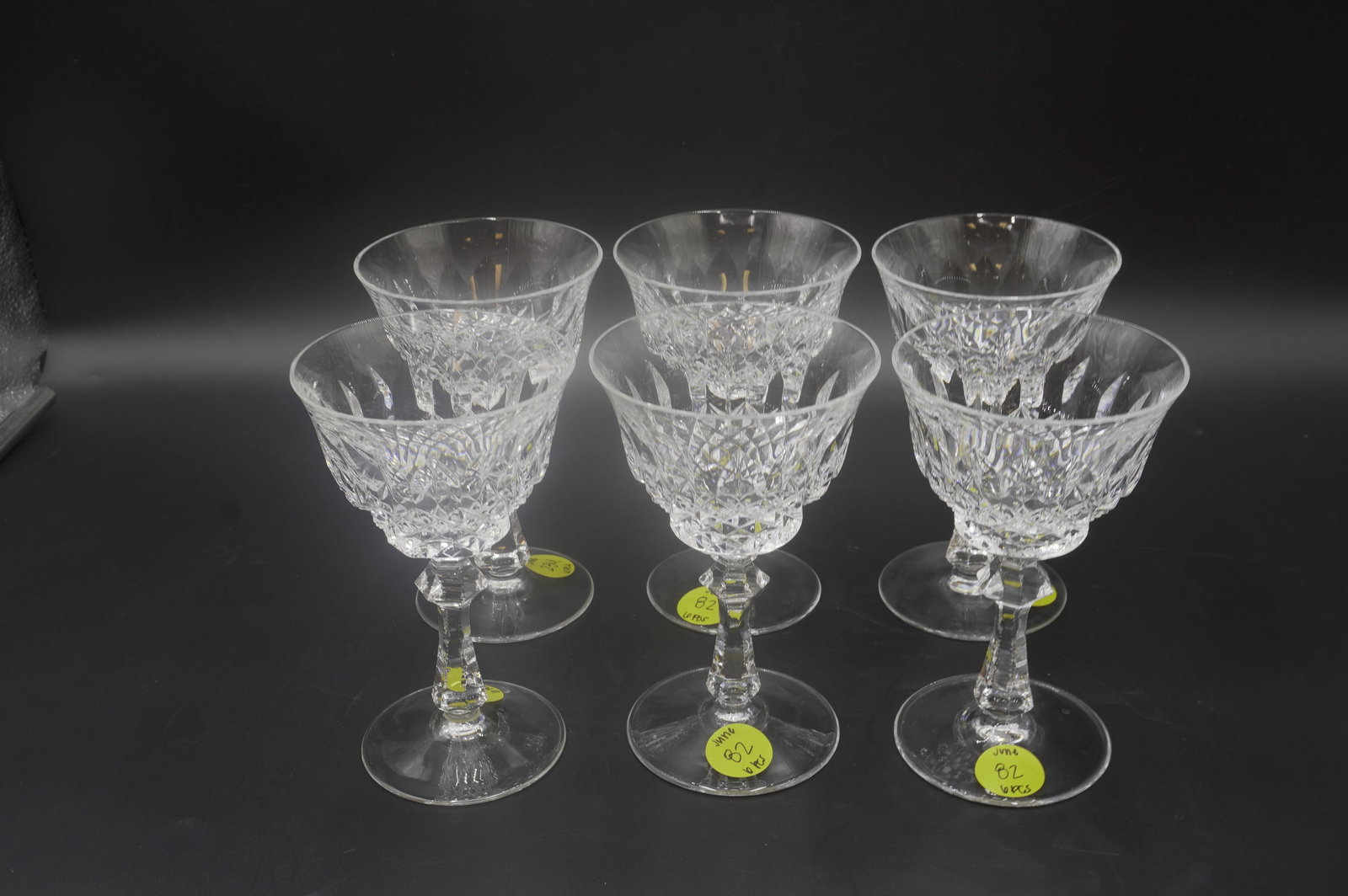 6 PEILL OF GERMANY PFALZGRAF RED WINE CRYSTAL GLASSES: 6 Peill of Germany Pfalzgraf Red Wine Crystal Glasses. Each Measure about 5 5/8" tall. Total lot weight is 4 lbs 5 oz.