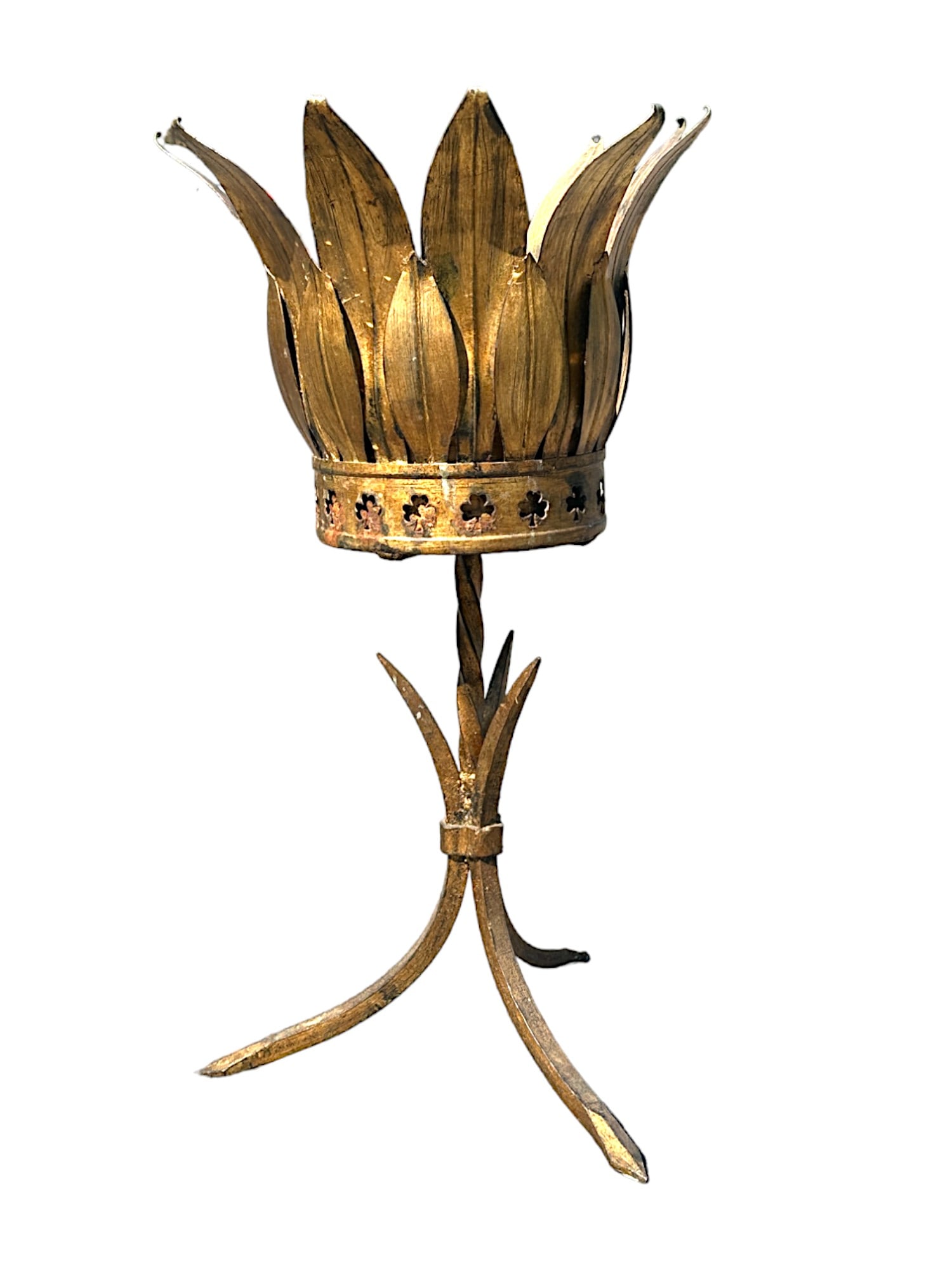 MID CENTURY SPAIN WROUGHT IRON JARDINIERE / PLANT STAND (1 of 5)