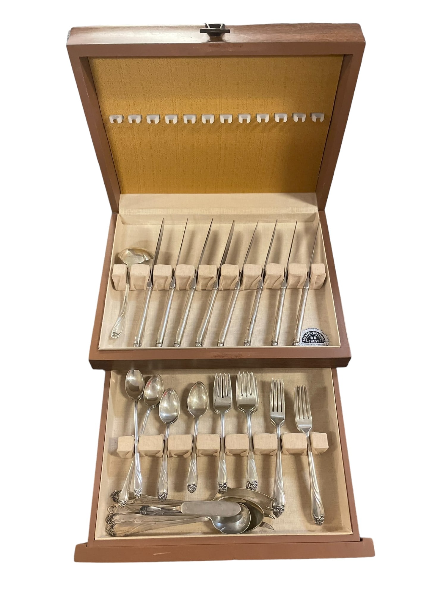 SVC FOR 8 STERLING SILVER ENCHANTED ROSE (1 of 8)