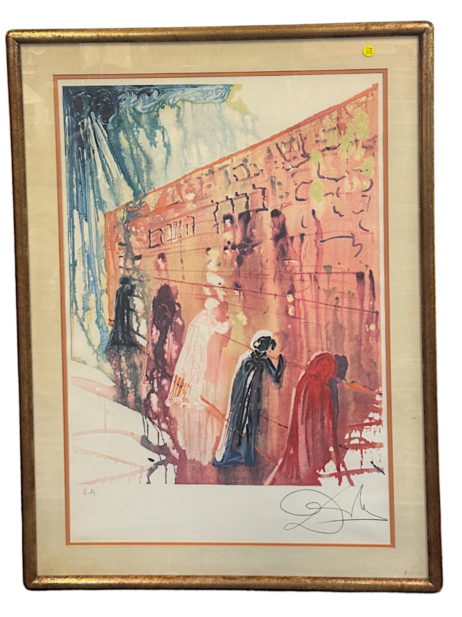 1968 THE WAILING WALL DALI HAND SIGNED ARTISTS PROOF (1 of 6)