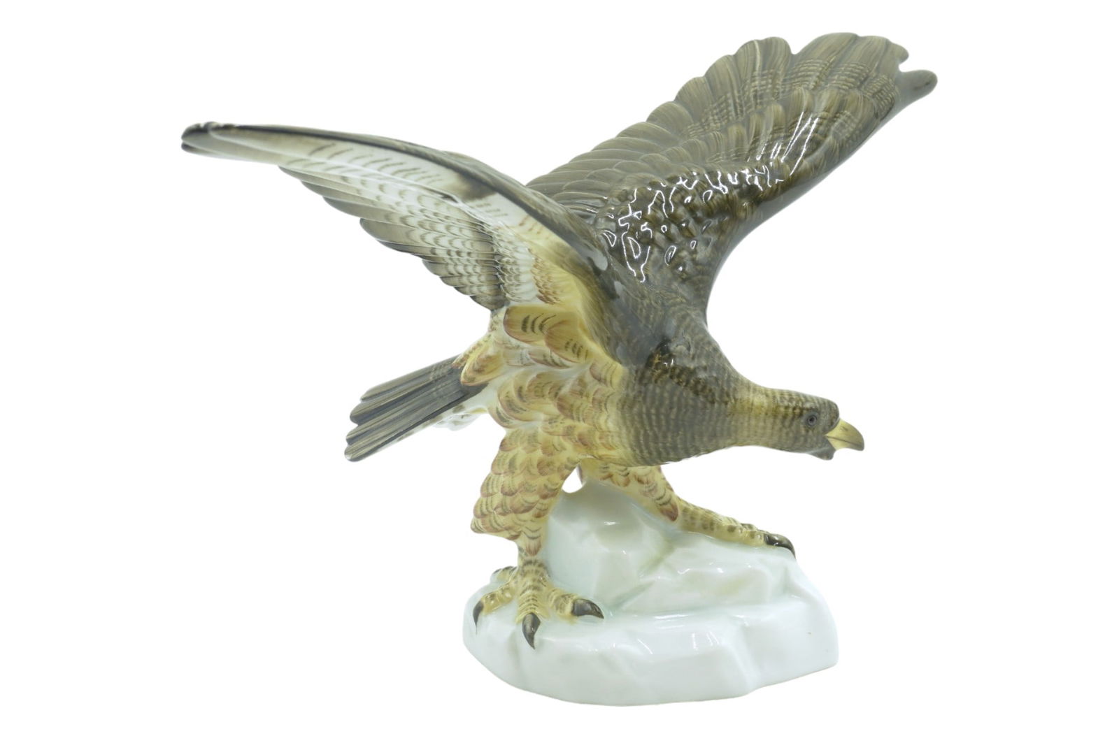 HEREND PORCELAIN LARGE HAND PAINTED EAGLE FIGURINE (1 of 12)