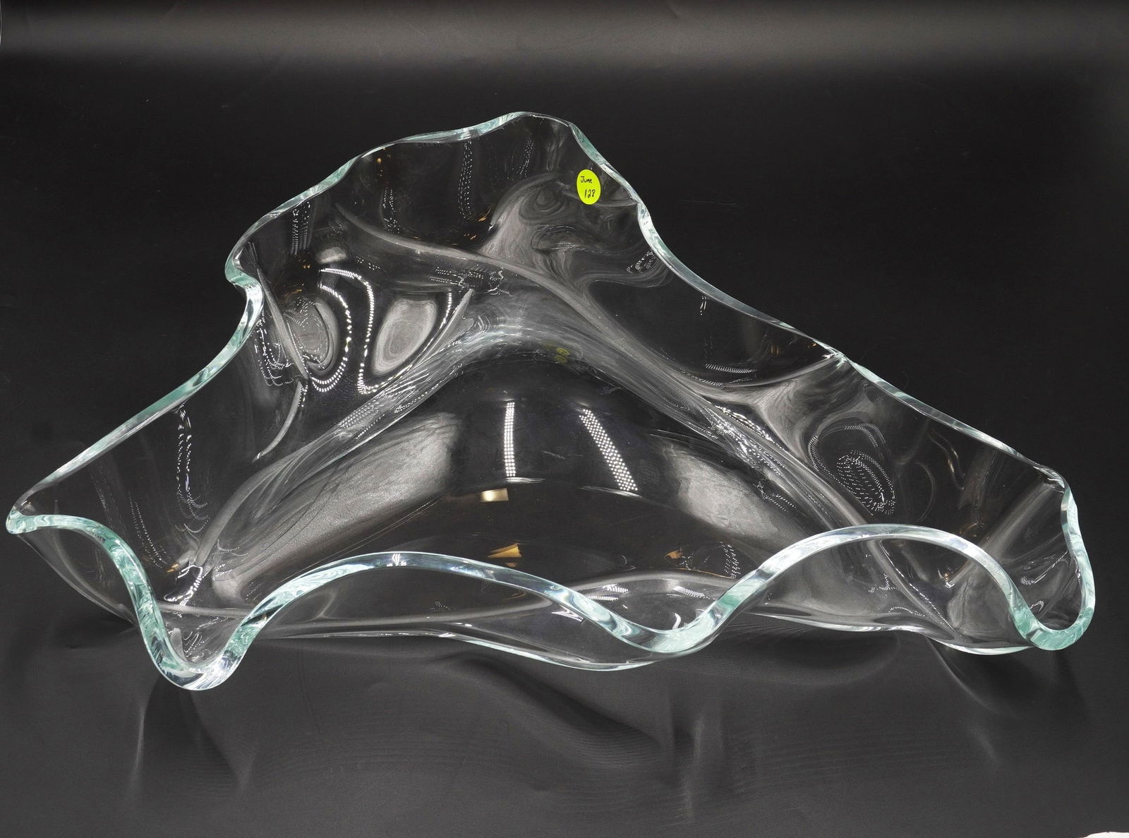 LAUREL FYFE (1956-2011) SLUMPED GLASS BOWL (1 of 6)