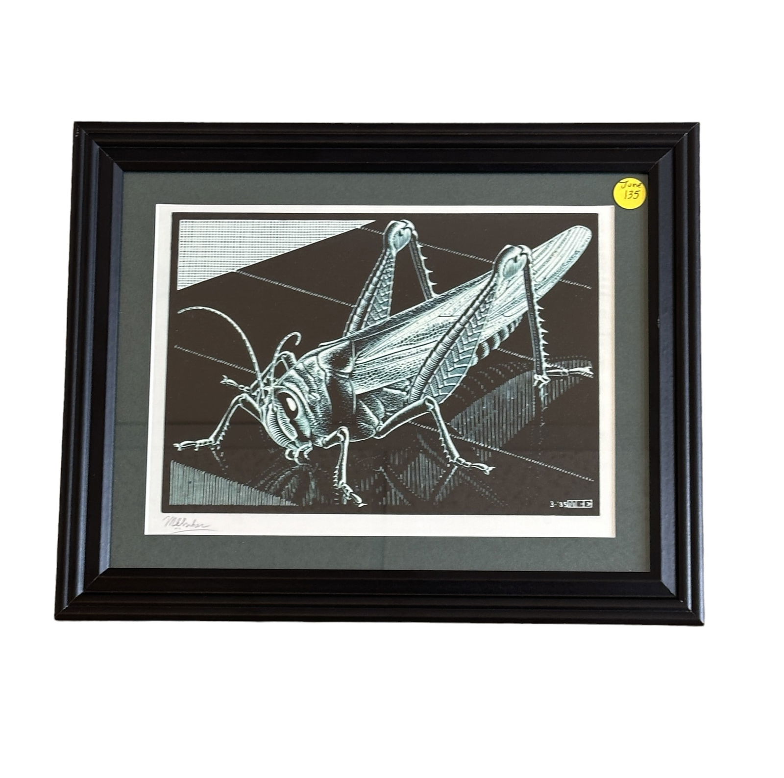 SIGNED MAURITS CORNELIS ESCHER (1898-1972) GRASSHOPPER (1 of 7)