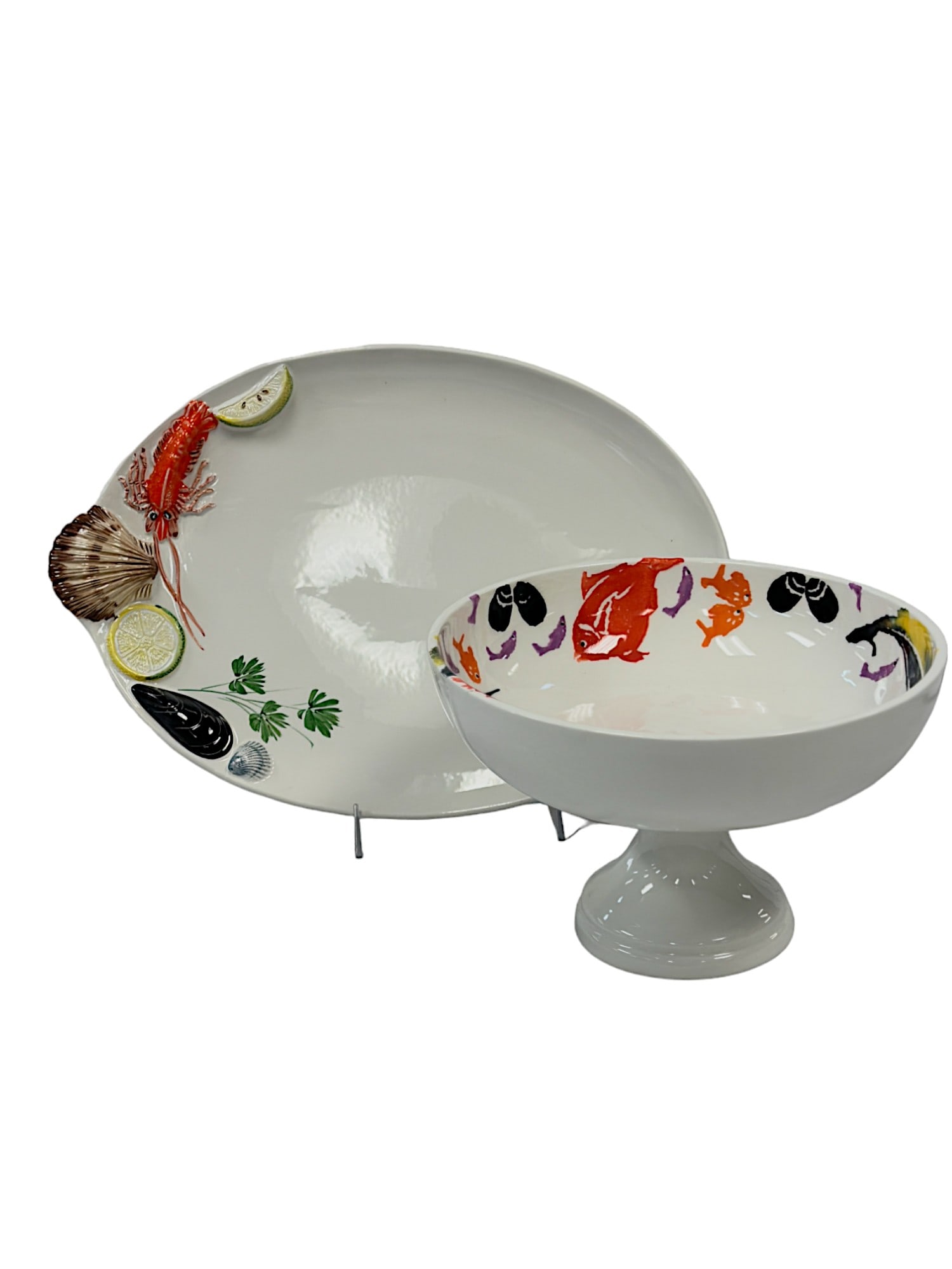2 pc ITALIAN POTTERY SEA THEME (1 of 5)