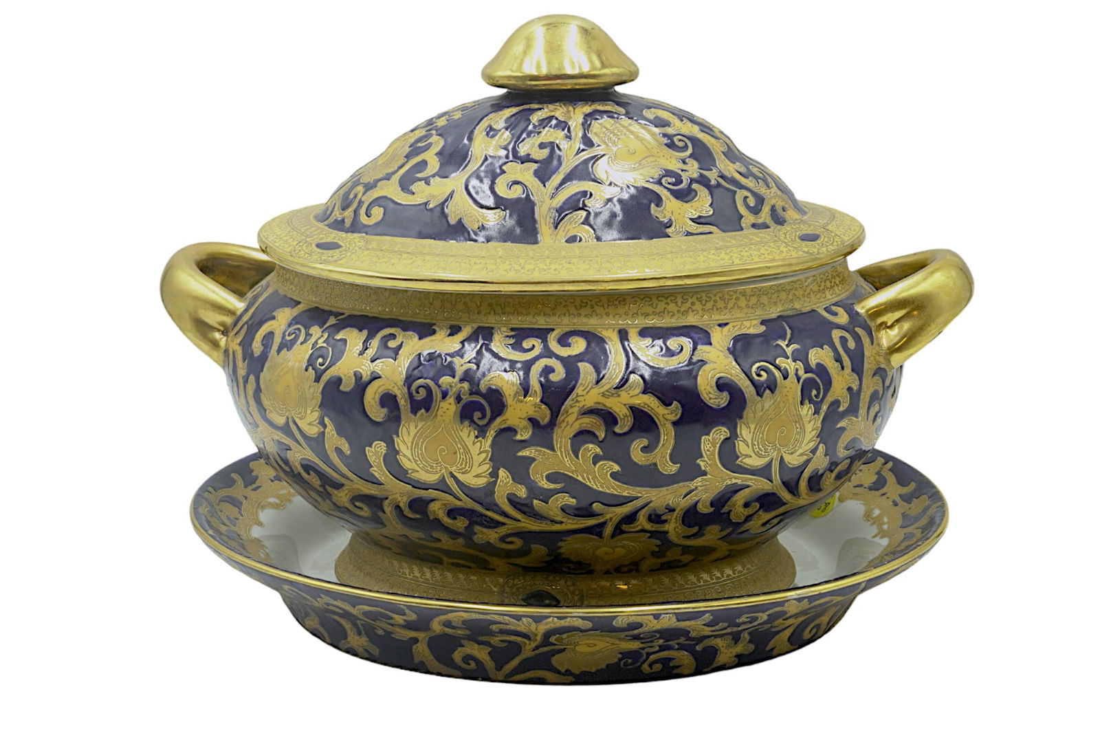 CHINESE EXPORT LARGE TUREEN WITH UNDERPLATE (1 of 8)