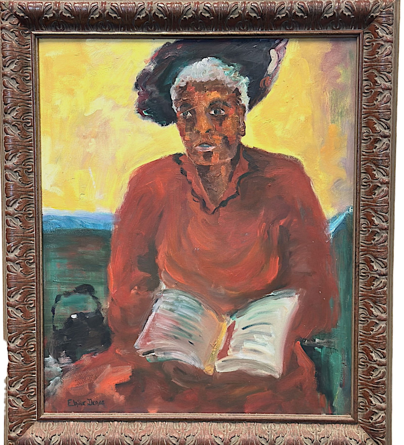 ELAINE DEANS OIL ON CANVAS PORTRAIT (1 of 2)