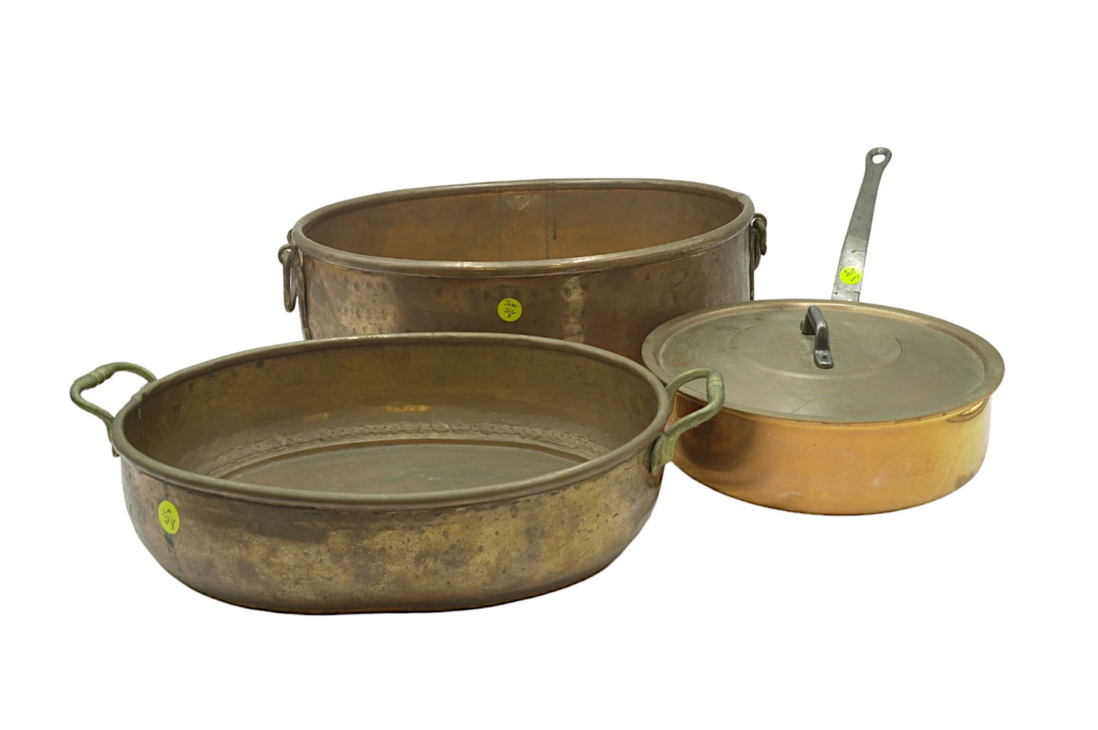 3 pc ANTIQUE / VINTAGE COPPER COOKWARE (1 of 4)