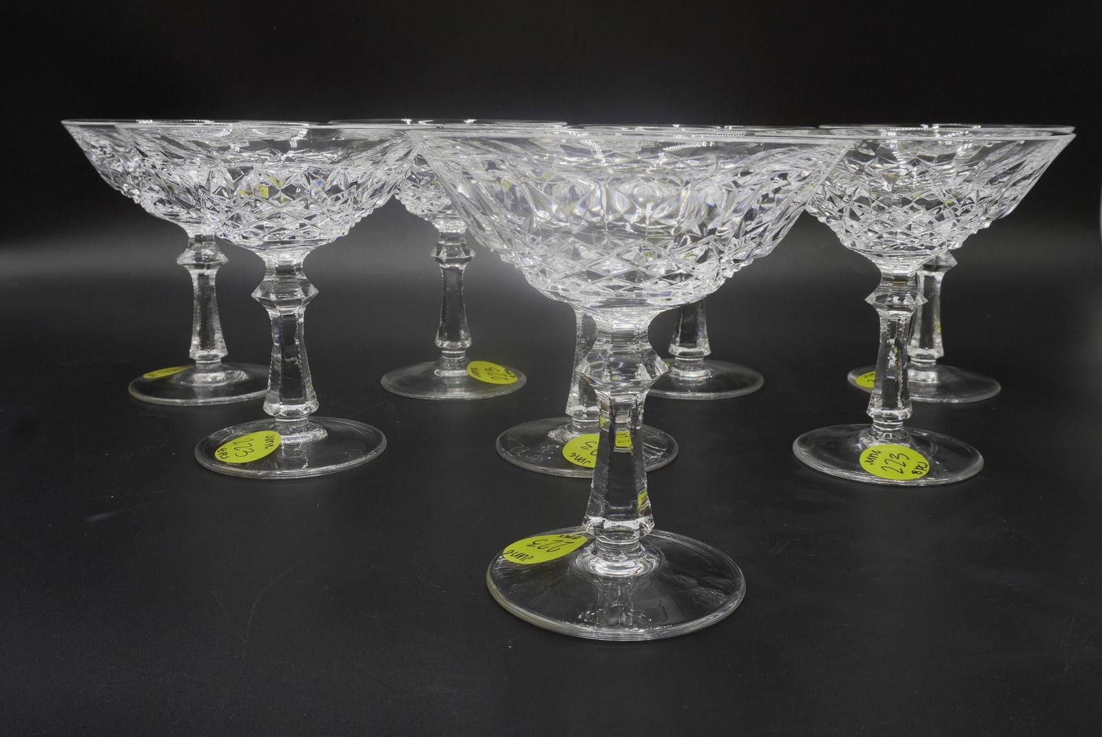 PEILL OF GERMANY PFALZGRAF CRYSTAL CHAMPAGNE COUPES - 8 PIECES (1 of 5)