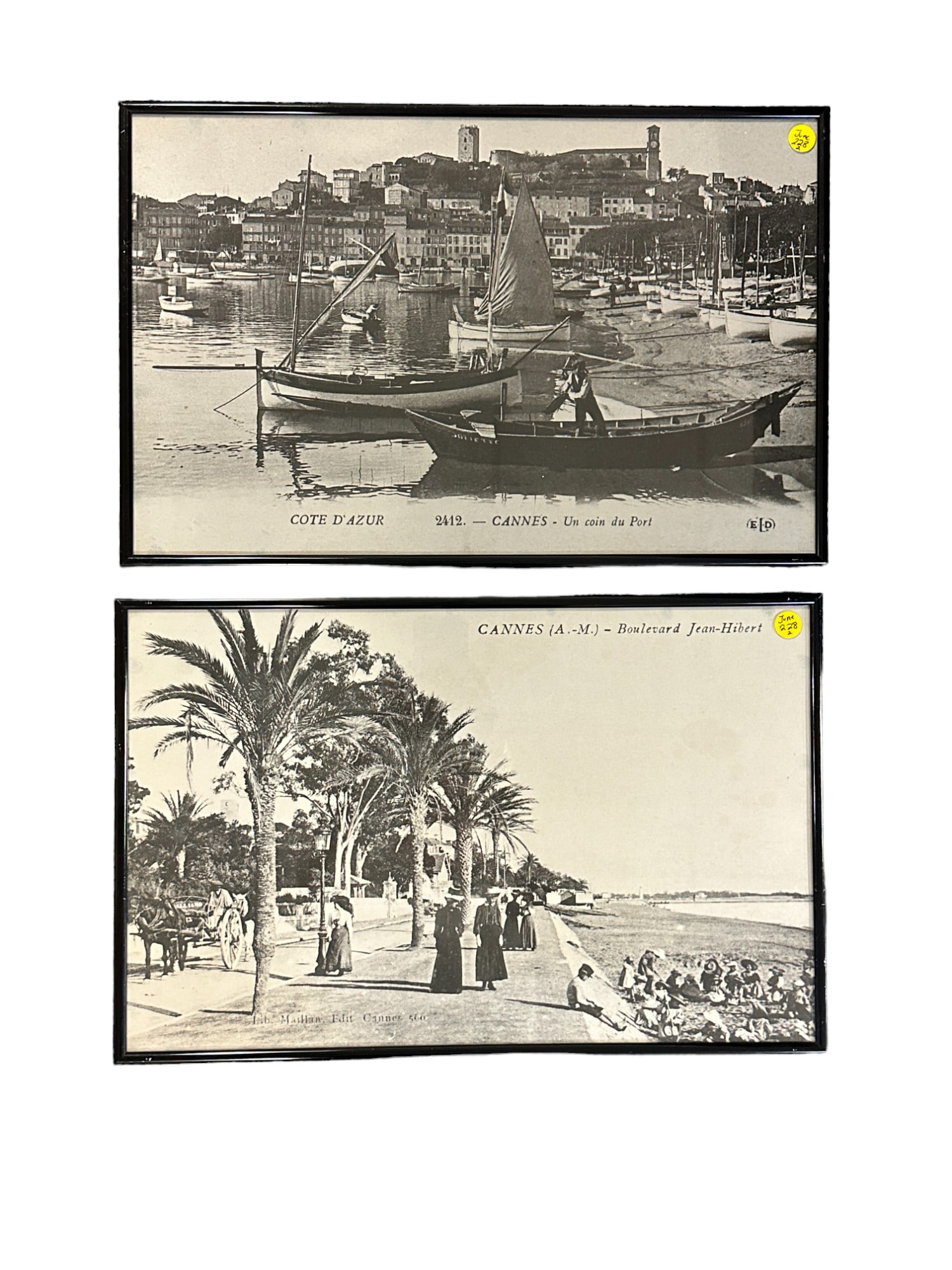 2 VINTAGE B&W ANTIQUE CANNES PHOTOGRAPH PRINTS (1 of 4)