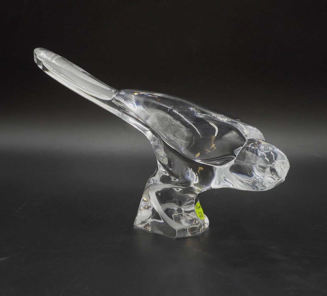 LARGE DAUM CRYSTAL BIRD SIGNED (1 of 8)