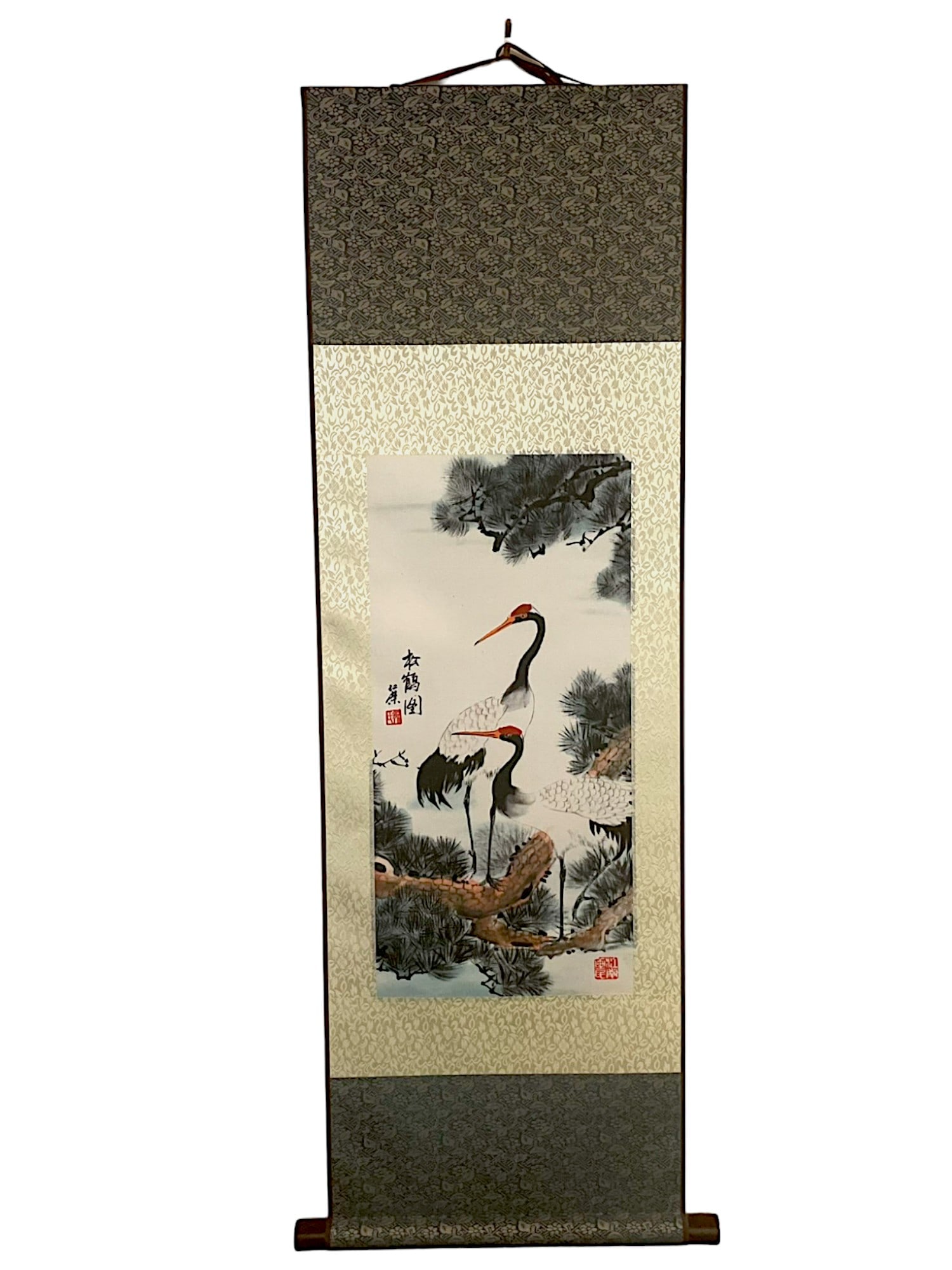 3 VINTAGE GRACE ART ASIAN SCROLLS (1 of 5)