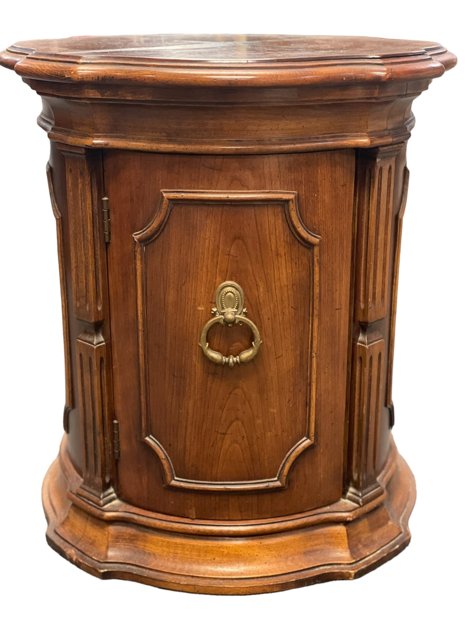 VINTAGE 1971 THOMASVILLE BARREL TABLE / LAMP STAND (1 of 4)