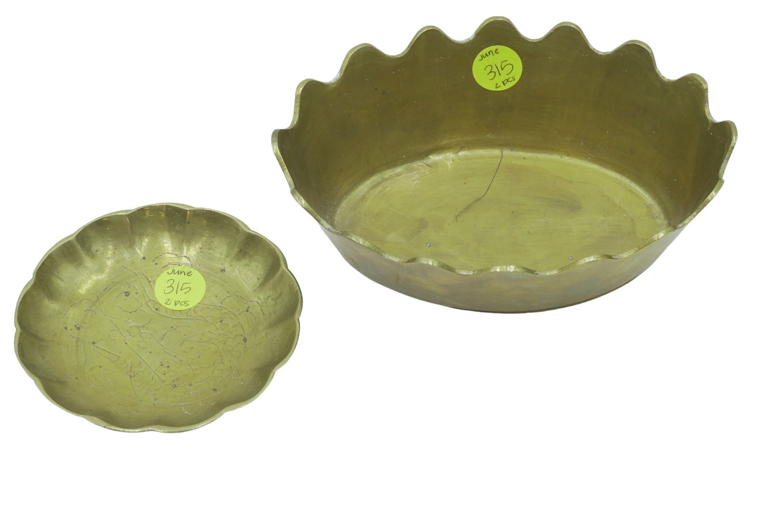 2 PIECES OF VINTAGE ASIAN BRASS (1 of 5)