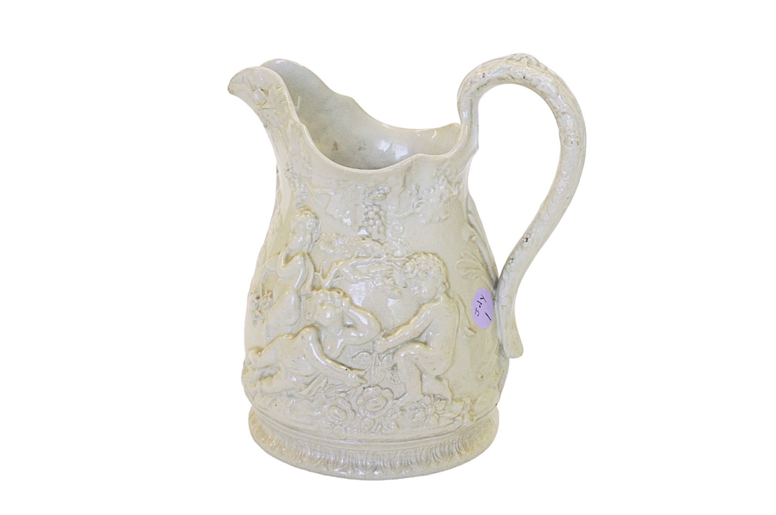 ANTIQUE CROWN STAFFORDSHIRE PARIAN PITCHER (1 of 5)