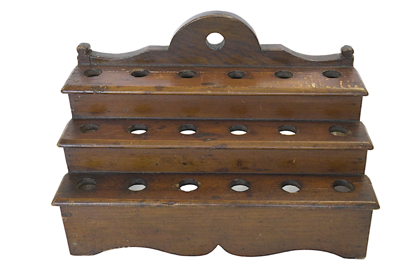WELSH OAK c 1820 STEPPED SPOON / PIPE RACK (1 of 3)