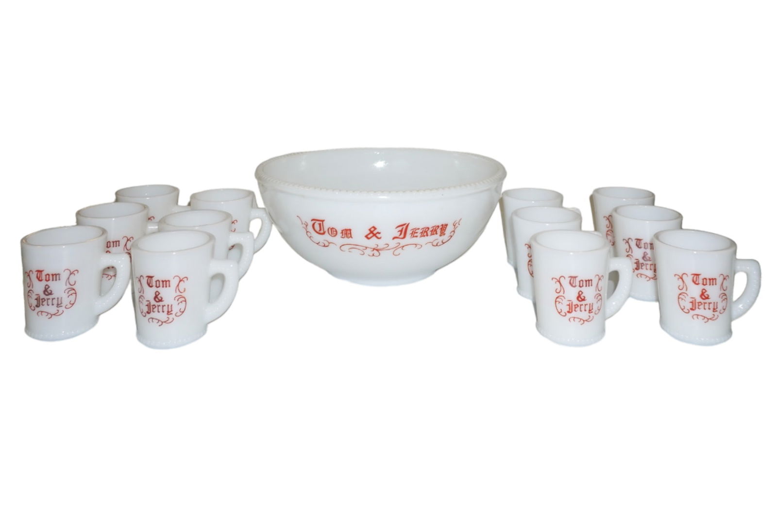 MID CENTURY MCKEE TOM & JERRY PUNCH SET (1 of 2)