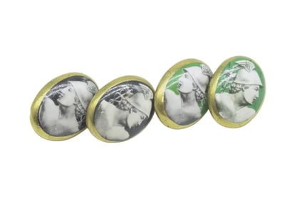 TWO PAIR VINTAGE HERMES MESSENGER GOD EARRINGS