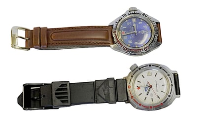 2 VINTAGE RUSSIAN KOMANDIRSKIE WATCHES - WORKING