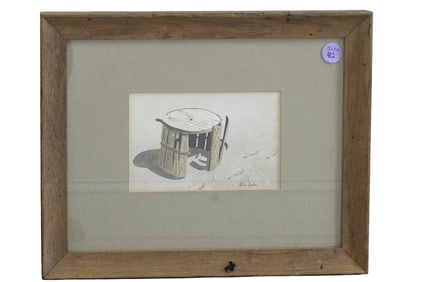 STEVEN JORDAN WOOD BASKET ON BEACH