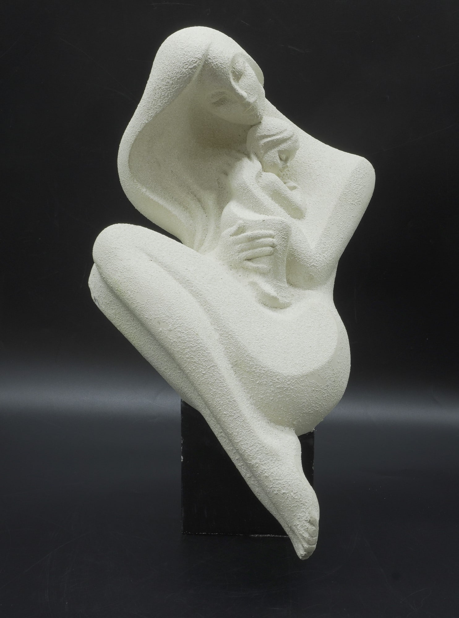 AUSTIN PRODUCTIONS TOGETHERNESS SCULPTURE: Vintage 1990 Austin Productions "Togetherness" Mother and Child Sculpture by L. Daney. Measures 10.5:" wide, 11" deep and 18.5" high" Weight 11 lbs