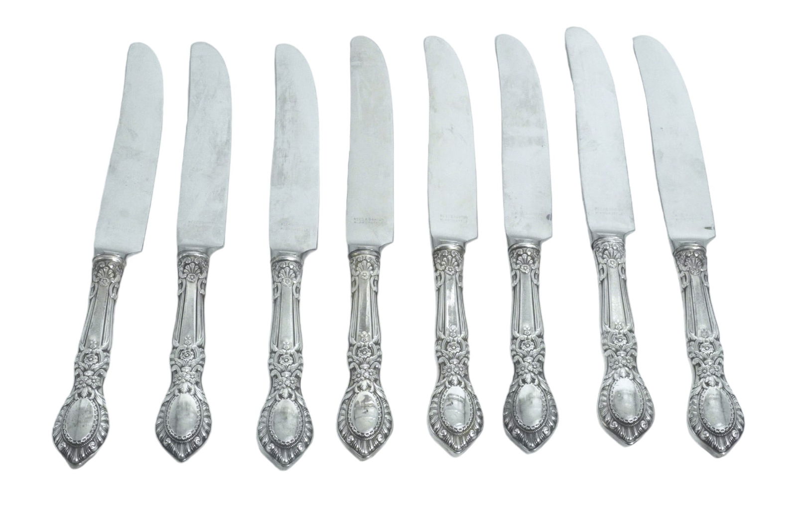 8 STERLING SILVER GUILDHALL REED & BARTON DINNER KNIVES (1 of 4)