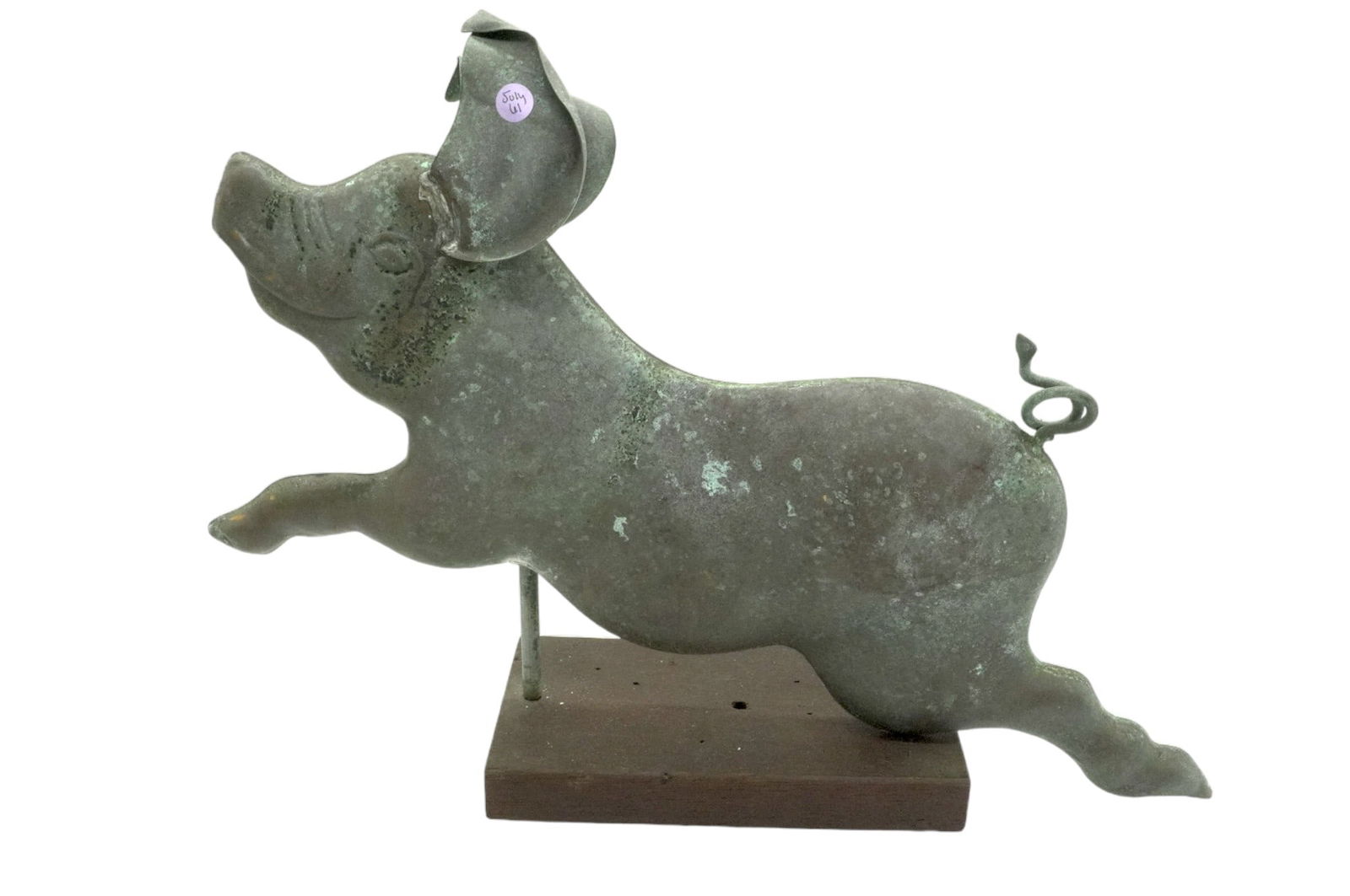 VINTAGE COPPER PIG WEATHERVANE (1 of 6)