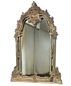 LARGE ORNATE CARVED GILT MIRROR
