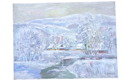 HENRYK KRYCH (polish, 1905-1980) OIL ON CANVAS LANDSCAPE