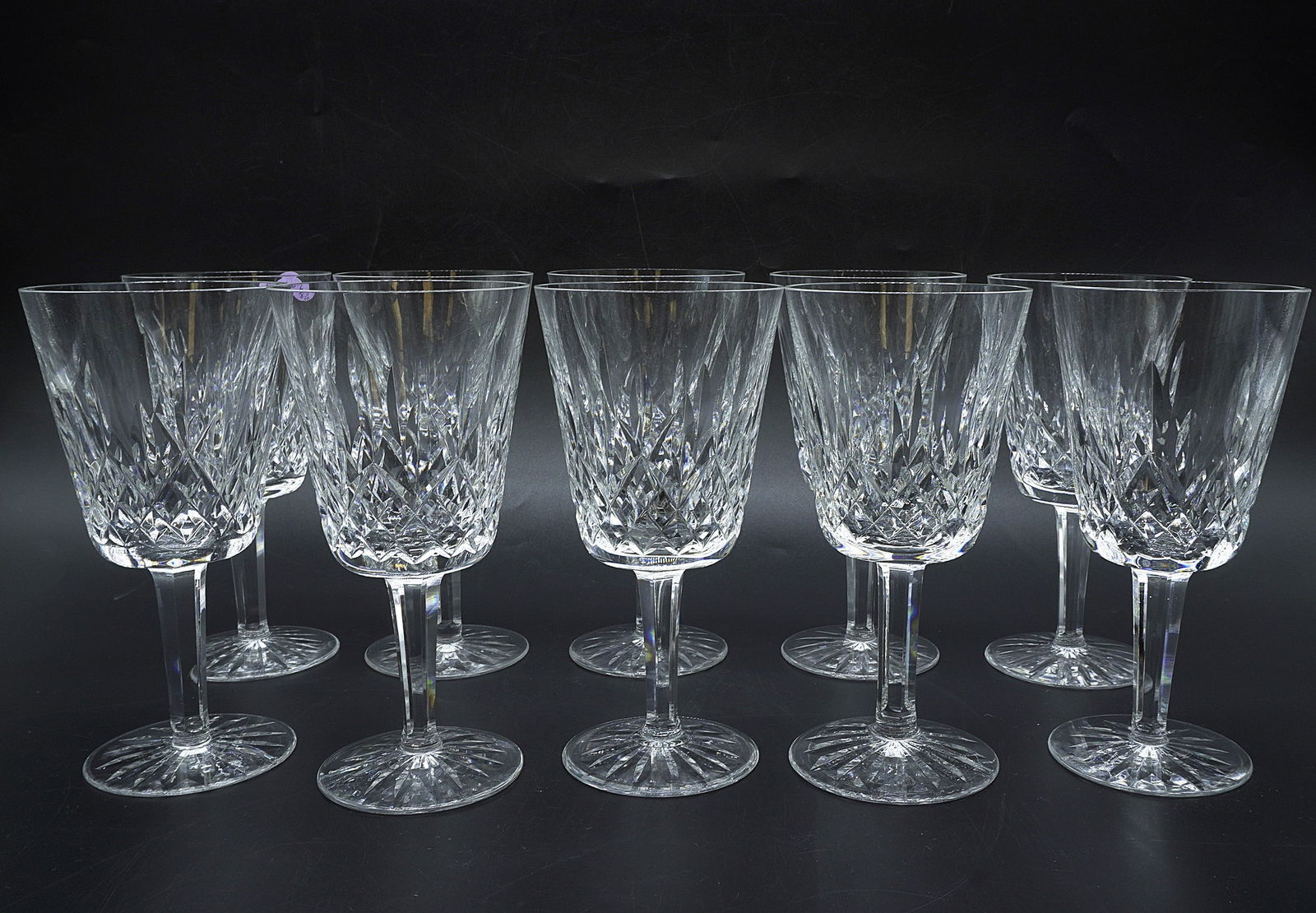 10 WATERFORD LISMORE WATER GOBLETS (1 of 3)
