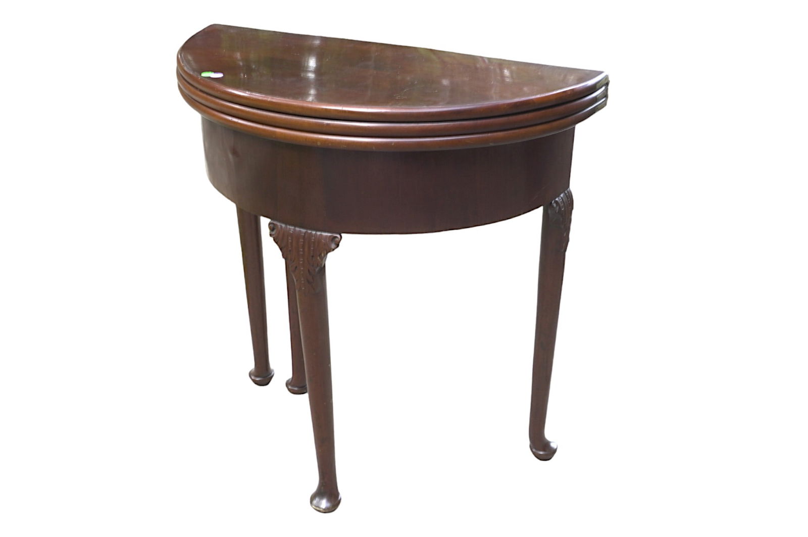 GEORGE III MAHOGANY GAMES TABLE TRIPLE FOLDING TOP (1 of 3)