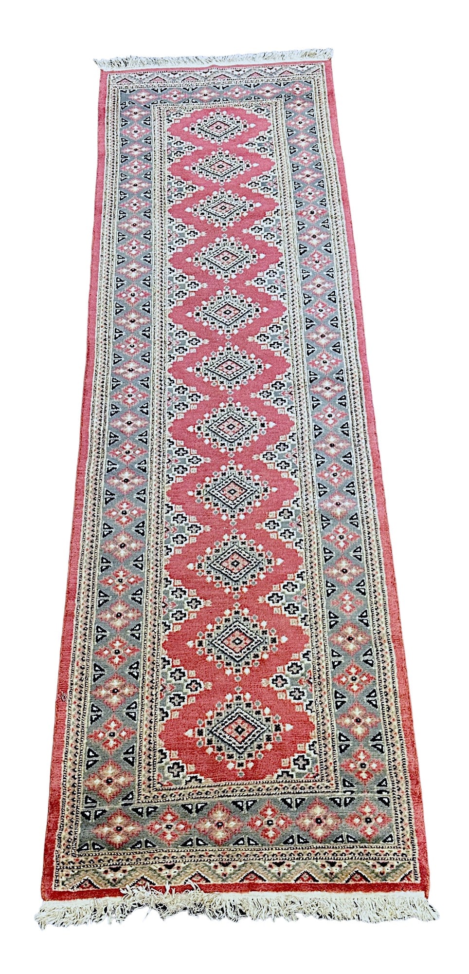 VINTAGE BOKHARA HAND KNOTTED RUNNER 9 FT (1 of 4)