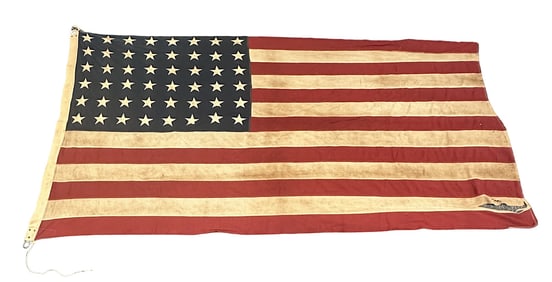 WWII ERA 48 STAR AMERICAN FLAG OLD GLORY